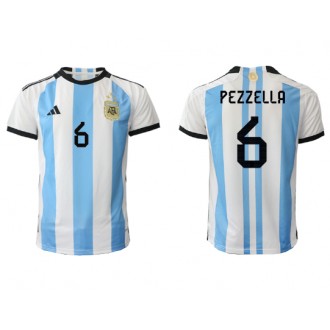 Argentina German Pezzella #6 Hemmatröja VM 2022 Korta ärmar